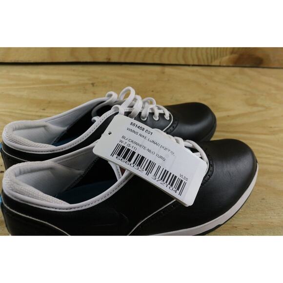 New Nike Sneakers Womens 7 Lunarlon Black Duet Classics Spikeless GOLF Shoes - Picture 9 of 10